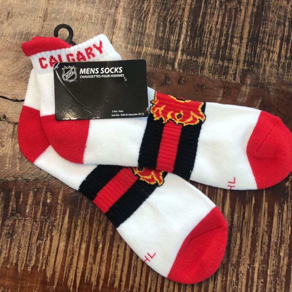 Calgary Flames Socks - Officially Licensed Gear